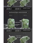 Heavy Duty Gearbox Worm Gear Reducer With Iron Shell And Time Delay For High Torque In Small Motors And Transmission Gears Reduction Box Tough As Nails Industrial Grade 60-1 WPA40 with input and output shafts specifications