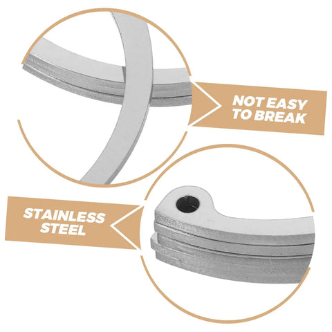 Close-up of 5 Piece Stainless Steel Snap Rings Kit showing durability and stainless steel material