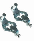 Heavy Duty T-Post Gate Hinge Pins For Farm Gate Garden Gate And Backyard Gates, Steel Silver Finish, 2 Pack With Screws