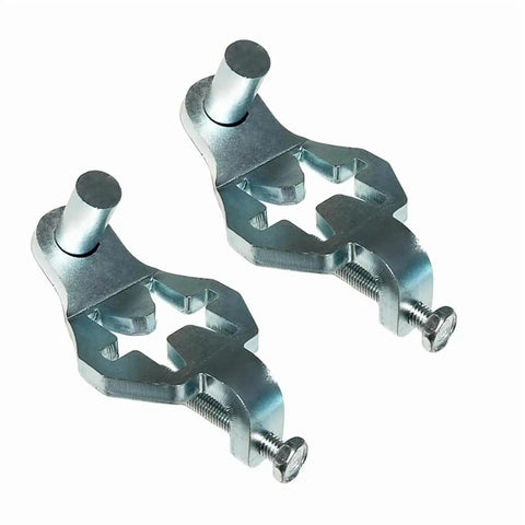 Heavy Duty T-Post Gate Hinge Pins For Farm Gate Garden Gate And Backyard Gates, Steel Silver Finish, 2 Pack With Screws