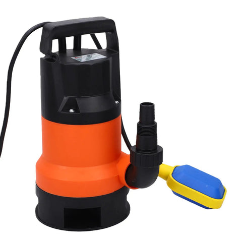Heavy Duty Submersible Sump Pump With Automatic Float Switch And Rugged Abs Housing for indoor and outdoor drainage.