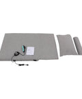 Heavy Duty Electric Adjustable Power Lifting Bed Backrest With Smooth Remote Control accessoriess laid out, including pillows and control.