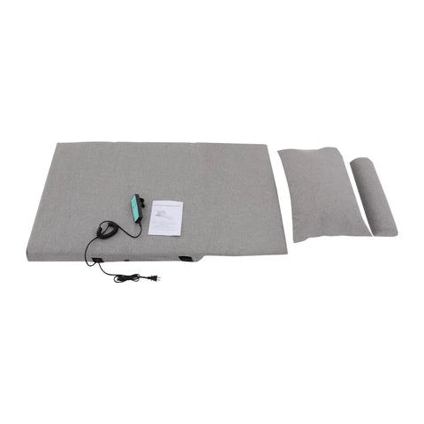 Heavy Duty Electric Adjustable Power Lifting Bed Backrest With Smooth Remote Control accessoriess laid out, including pillows and control.