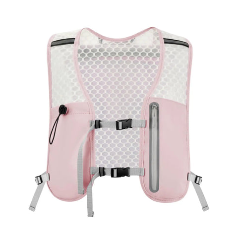 Front view of Ultra Lightweight Running Hydration Vest With Adjustable Straps Bladder Compatible Chest Pack Non Slip Phone Pocket