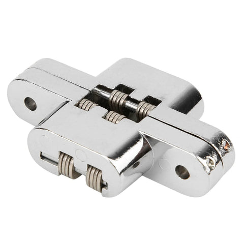 180 Degree Zinc Alloy Hidden Door Hinge For Cabinets And Furniture Concealed Cross Hinge No Fuss Install Kit
