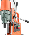 1550W Magnetic Drill Press 2 Inch Core Bit High Torque Steel Drilling Tool Variable Speed 550 RPM front view showing controls and motor design.
