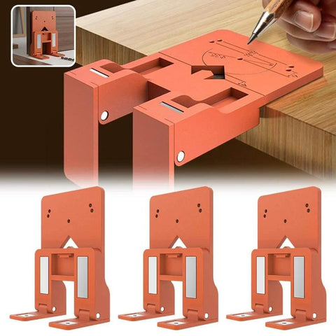 Magnetic Cabinet Door Hinge Spacer And Jig For Quick Alignment 2.6mm Gap Tool DIY Hinge Alignment Aid, orange ABS construction