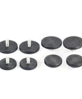 Adjustable Furniture Leveling Feet With M8 Threads Screw On Glide Base 40mm Or 50mm Diameter Durable Rust Resistant Easy Height Adjustment For Uneven Floors 10 Piece Pack Heavy Duty No Wobble Built To Last