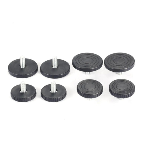 Adjustable Furniture Leveling Feet With M8 Threads Screw On Glide Base 40mm Or 50mm Diameter Durable Rust Resistant Easy Height Adjustment For Uneven Floors 10 Piece Pack Heavy Duty No Wobble Built To Last