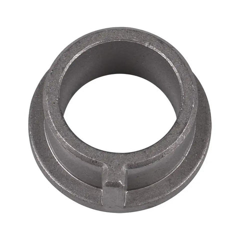 Fresh Stock Cylindrical Flanged Alloy Bushing M146545 M84271 Hella Strong Direct Swap For John Deere And Sabre Lawn Tractors And Utv Front Axle Two Pack, close-up view of the flanged bushing.
