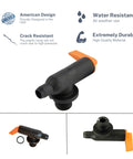 CCX1000V Air Relief Valve Replacement For Hayward DE Sand And Cartridge Pool Filters, shown with water and crack resistance features.