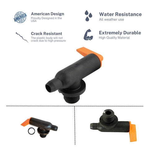 CCX1000V Air Relief Valve Replacement For Hayward DE Sand And Cartridge Pool Filters, shown with water and crack resistance features.