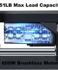 Close-up of 800W brushless motor in Heavy Duty Electric Stair Climbing Dolly Cart With 551 Lb Capacity.