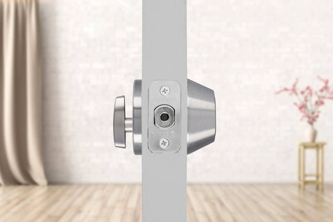 Transitional Single Cylinder Deadbolt Lock For Your Home Security ANSI Grade 2 Certified Satin Nickel Finish Side View