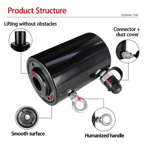 Heavy Duty Single Acting Hydraulic Jack With Auto Retract Mechanism Built Savage And Tough To Crush Up To Sixty Tons Comes With Solid Hand Pump For Pro Riggers Welders And Auto Shops