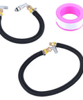 Premium Fuel Line Kit For 6.9L 7.3L IDI Diesel Ford E250 Econoline E350 And F250 F350 Trucks From 1988 To 1994 Full Pipeline Assembly With Lift Pump Connections black braided hose with metal fittings and PTFE tape