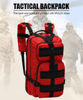 Heavy Duty 25L Waterproof Hiking Backpack For Outdoors Rucksack With Laptop Compartment Expandable Design Side Bottle Holder