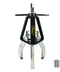 Front view of Heavy Duty Three Jaw Gear Puller, 2 Ton Pulley Removal Tool with non-slip claws for secure gear extraction