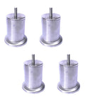 Beefy Sturdy Stainless Steel Furniture Legs M8 Threaded Replacement For Sofa Bed Tables And Cabinets With Nut And Washer Brushed Finish