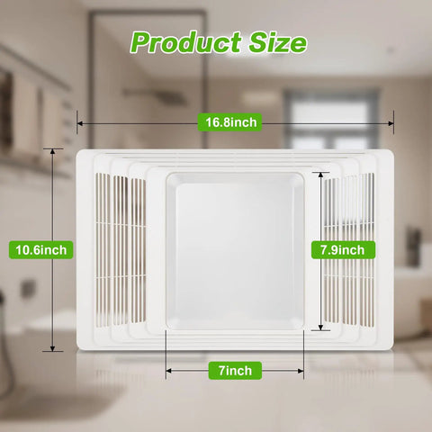 Replacement Bathroom Vent Fan Cover Grille And Lens Assembly Kit Fits 16.8x10.6 Inch with 7.9x7 Inch Lens