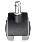 Caster Wheels Nylon Inch 10pcs Universal Grey for Sofa Chair close-up of black nylon caster wheel with silver stem.