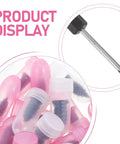 61Pcs Vacuum Tire Repair Nail Kit With Screwdriver For Cars, pink rubber nails and screwdriver detail