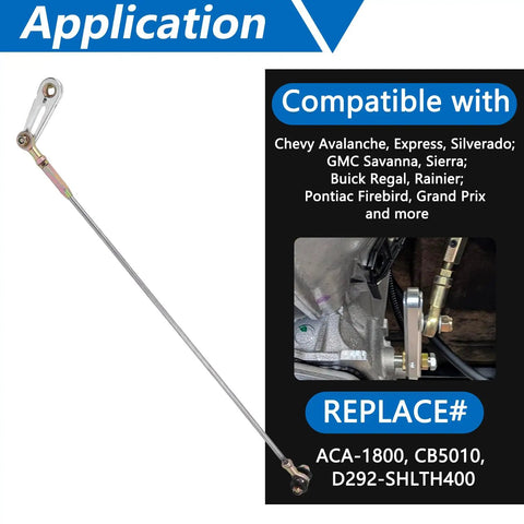 21 Inch Adjustable Transmission Column Shift Linkage Kit, aluminum rod for GM TH200 TH350 TH400 and 4L60 transmissions