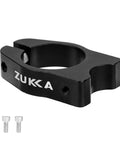 31.8mm Bike Seat Clamp 1.25 Inch Seat Post Clamp With Installation Holes For Rear Rack And Cargo Rack Aluminum Alloy Black