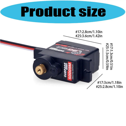 Compact Digital Servo Motor With All Metal Gears Kicking Serious Butt In Torque For Rc Cars Gimbals And Miniature Robots showing dimensions and details.