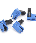 Four Pack ABS Oil Pipe Clamps For Car Repair And Maintenance, Vertical Hose And Brake Nozzle Clamp Set, blue plastic clips