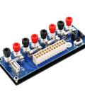 ATX Benchtop Power Breakout Adapter with USB 5V port and four output channels 3.3V 5V 12V and minus 12V, easy switch visible