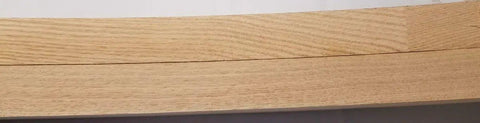 Pair Of Steam Bent Solid Red Oak Rocker Runners For Top Shelf Furniture Fix Ups And No Nonsense DIY Upgrades Unfinished Underswing Parts With Precise Drill Specs showing smooth wood surface.