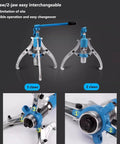 15 Ton Hydraulic Bearing Puller Kit With 2 Jaw And 3 Jaw Configurations For Gear Extraction And Hub Separation Good For Brake Drum And Pulley Removal Handling 33000 LB Capacity Makes Auto Repair Simpler For Mechanics And DIY Fans Handling Flexibility, 2-jaw and 3-jaw setup