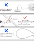 Image instructs on installing the RGB Neon Rope Light 50 Feet LED Strip For Indoor Outdoor Use Linkable Up To 150 Feet 120V IP67.
