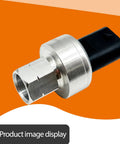 Hella Reliable AC Pressure Sensor Replacement For Dodge Dart Ram 1500 2500 3500, detailed view of metal and plastic transducer.