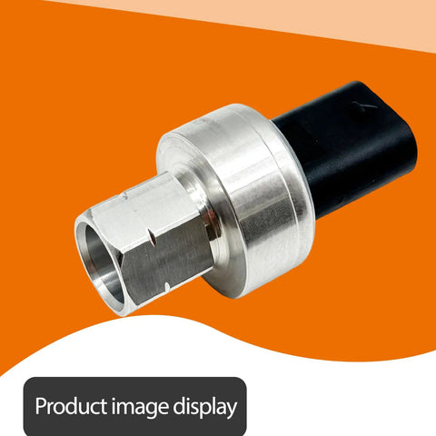 Hella Reliable AC Pressure Sensor Replacement For Dodge Dart Ram 1500 2500 3500, detailed view of metal and plastic transducer.