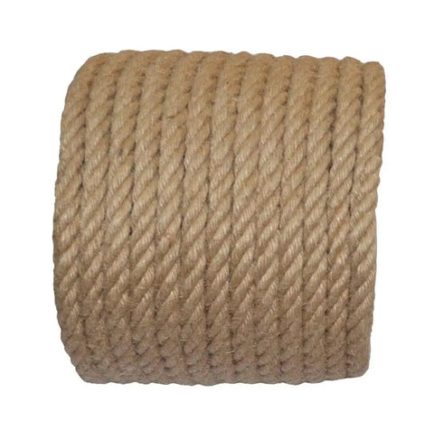 Coiled All Purpose Natural Hemp Rope Twisted Half Inch 100 Feet 4 Ply Jute Cord For DIY Crafts Home Decor Landscaping