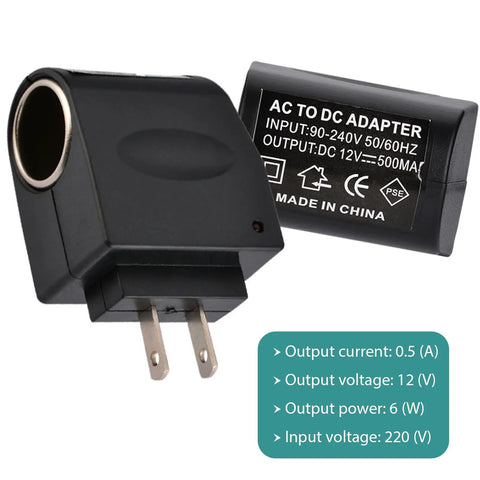 No Hassle Heavy Duty Automotive Power Converter Steps Down AC 220V To DC 12V Right Out Of Your Cigarette Lighter Port with electrical specs