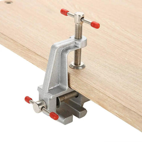 Ultra Portable Aluminum Mini Vise Clamp For Jewelry Making And Small Repairs On Your Workbench Easy Adjustable Precision Clamp tool.