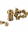 13-Piece Titanium Screw And Pivot Gear Kit For Bugout 535 Bailout 537 Mini Bugout 533 in gold, including screws and pivot nut
