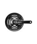 FC TY501 Front Chainwheel For MTB 6 7 8 Speed 170mm 42T 34T 24T Triple Chainring With Chain Guard Top View Black