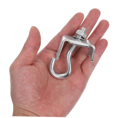 Rock Solid Heavy Duty Girder Clamp Hooks With Pipe Support Brackets For Warehouse Shelving And Garage Storage Racks Boss Grade Universal Metal Hardware Set