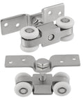 Two Pack Heavy Duty Stainless Steel Sliding Door Roller Set With Silent Design, 265 Lb Load Capacity, 0.9 Inch Wheel