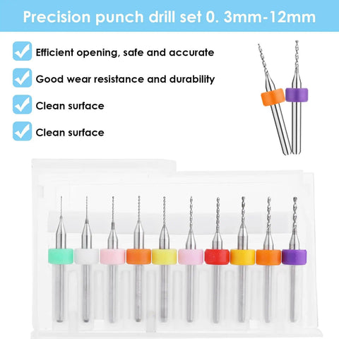 Pro Grade Tungsten Steel Micro Drill Bits Set 0.3 To 1.2 mm For PCB And Rough Stone Jewelry Engraving Fine Flute CNC Router Bits With Shank