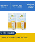 Premium Water Test Strips For Hot Tubs And Swim Spas Straight Up Smart Chlor Balancing Formula No Sweat Backyard Spa Care Kit Effortless Water Quality Checker With 60 Count Sheets, two bottles of 30 test strips each.