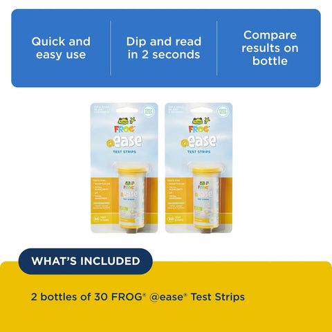 Premium Water Test Strips For Hot Tubs And Swim Spas Straight Up Smart Chlor Balancing Formula No Sweat Backyard Spa Care Kit Effortless Water Quality Checker With 60 Count Sheets, two bottles of 30 test strips each.