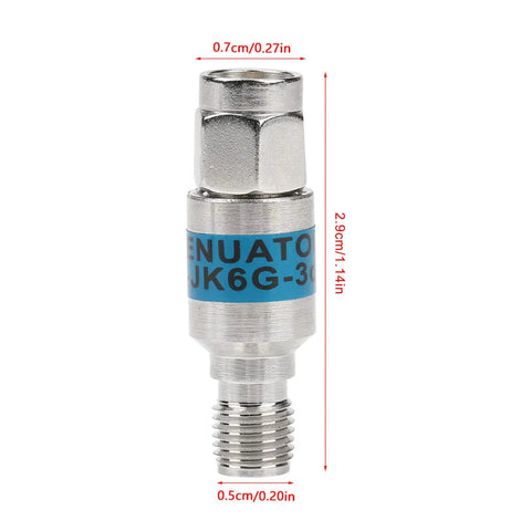 3 Pack SMA Male To Female Coaxial DC Block Attenuator 10dB Constant Attenuation 2W 50 Ohm DC 6.0 GHz for RF Signal Isolation