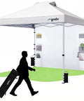 10x10 Pop Up Canopy Tent With Pocket Sidewalls, One Push Setup, Easy Outdoor Sun Shade For Events And Parties, Beach Or Camping