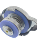 16 PSI Coolant Reservoir Radiator Cap Direct Fit Replacement Seal For Honda Hyundai Kia Nissan Engine Cooling viewed from the side.