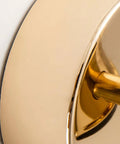 Close-up of the solid construction of a Modern LED Crystal Wall Sconce in a gold finish, showcasing snap mount feature.